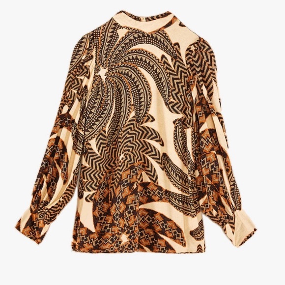 NWT Farm Rio Yawanawa Banana Lenzing Evovero Vanahu blouse - Picture 2 of 15